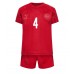 Denemarken Simon Kjaer #4 Babykleding Thuisshirt Kinderen WK 2022 Korte Mouwen (+ korte broeken)